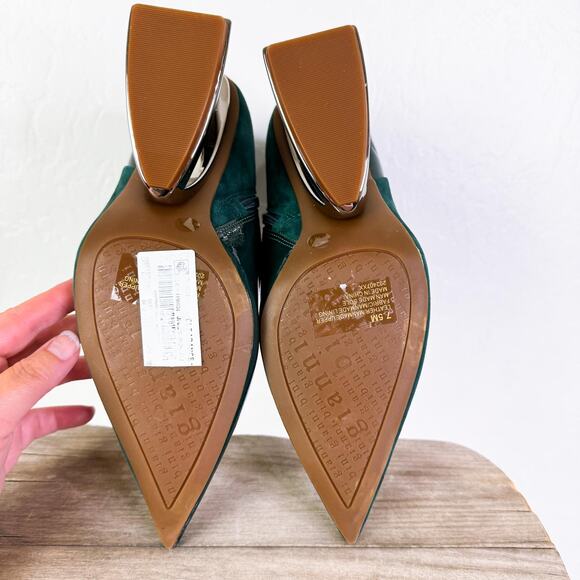 Gianni Bini Harrison Retro Boho Indie Suede Patchwork Boots Green Size 7.5 NEW - Picture 8 of 10